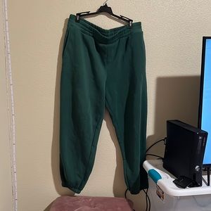 Green sweatpants